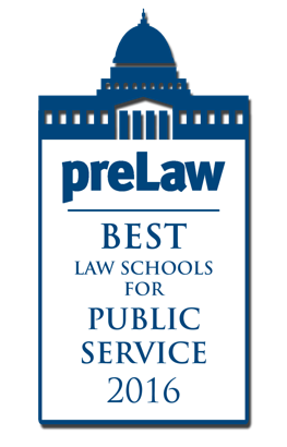 PreLaw Best Law Schools for Public Services 2016 Logo